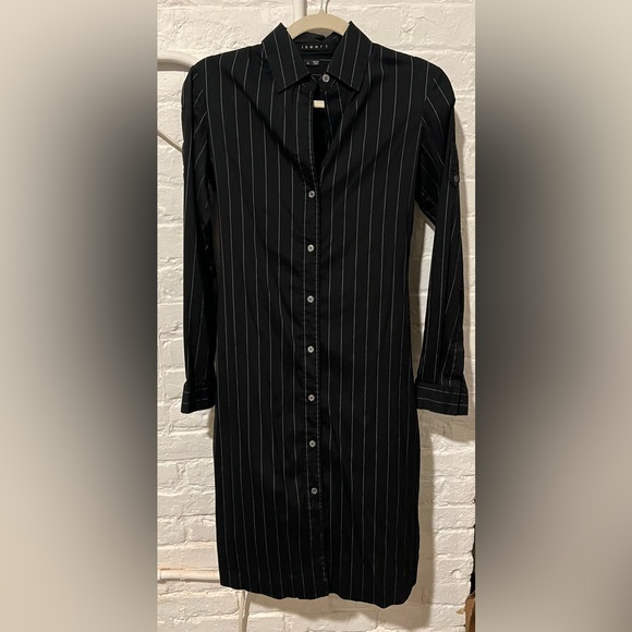 Theory button down shirt dress pinstripe - Picture 1 of 3